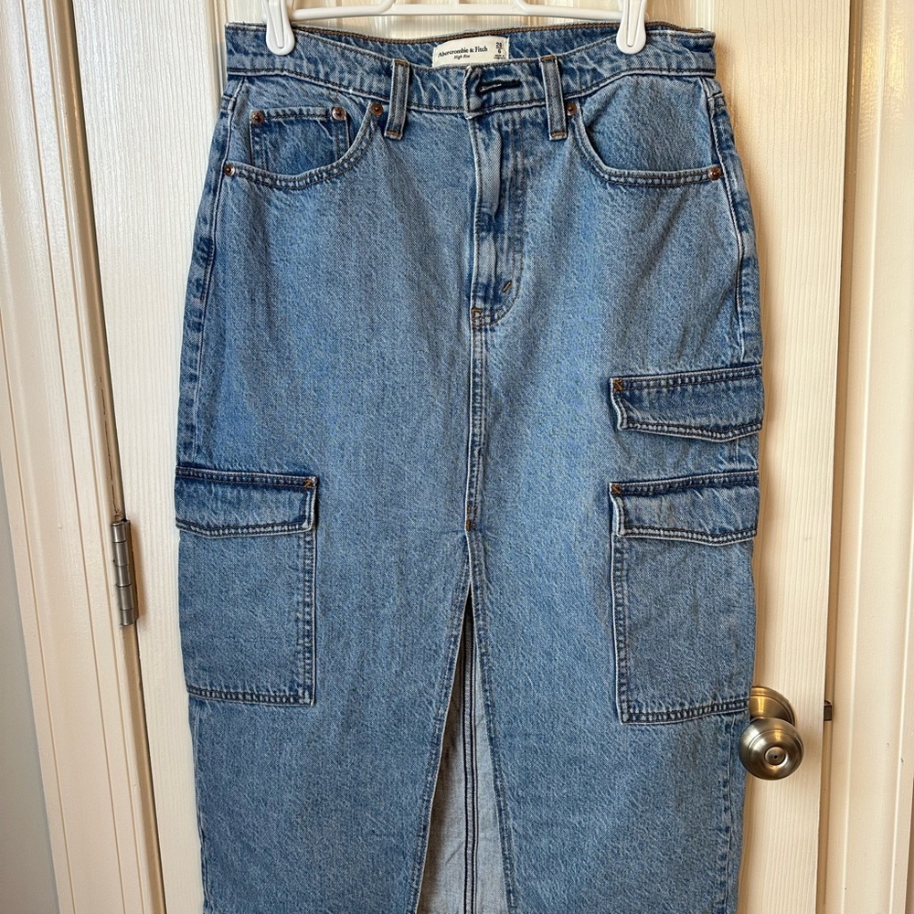 Abercrombie & Fitch Blue Denim Skirt